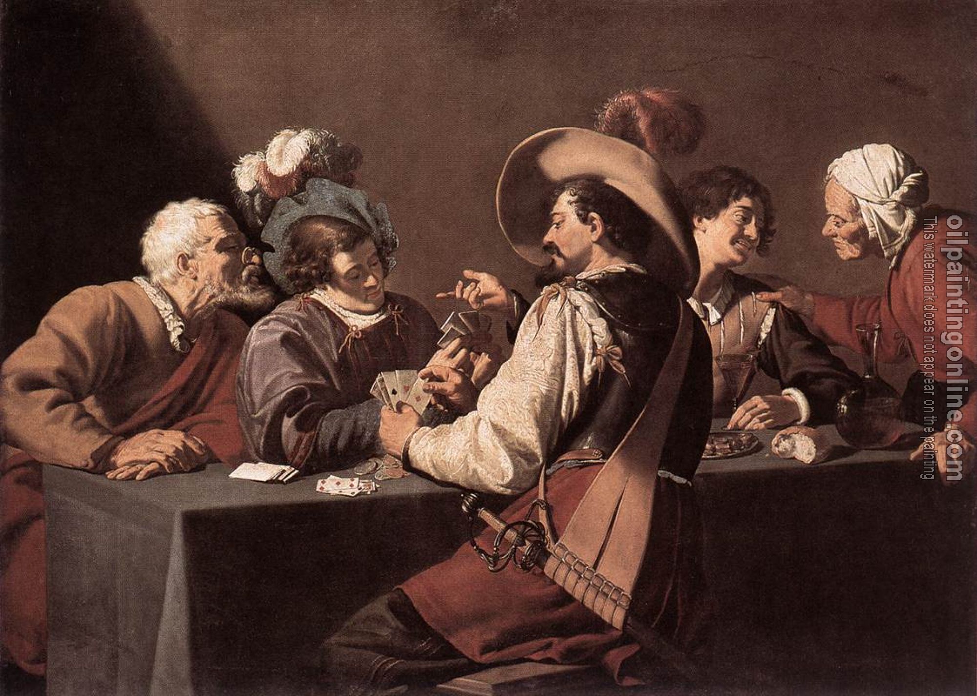 Rombouts, Theodoor - The Card Players